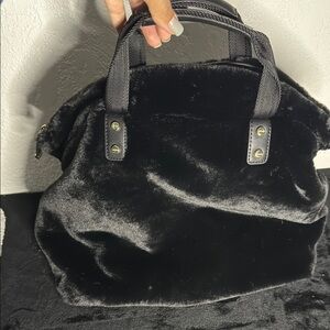 Calvin Klein Black Tote with Plush Texture